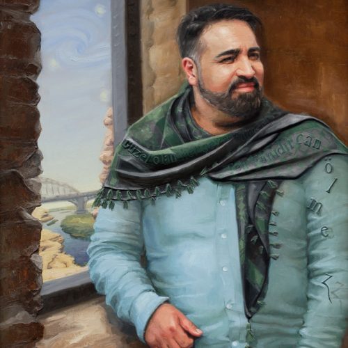 Sinan-Can-De-Spiegel-90x120cm-Olieverf-en-3D-techniek-op-paneel-JAV